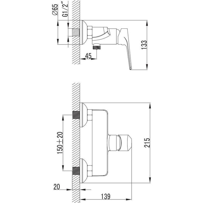 Смеситель для душа Imprese Barka 15265, фото 5