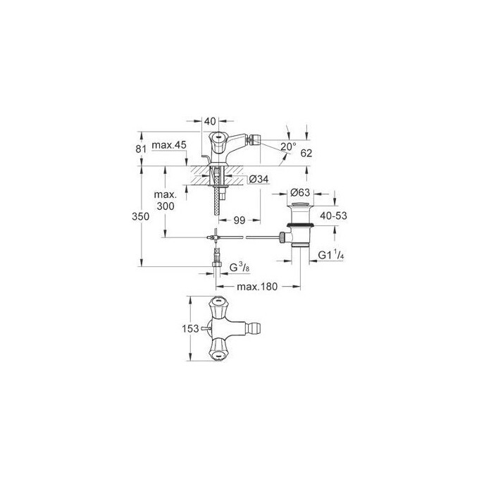 Смеситель для биде Grohe Costa 24480001, фото 2