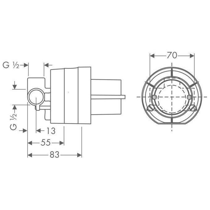 Скрытая часть смесителя Hansgrohe Talis 13620180, фото 3