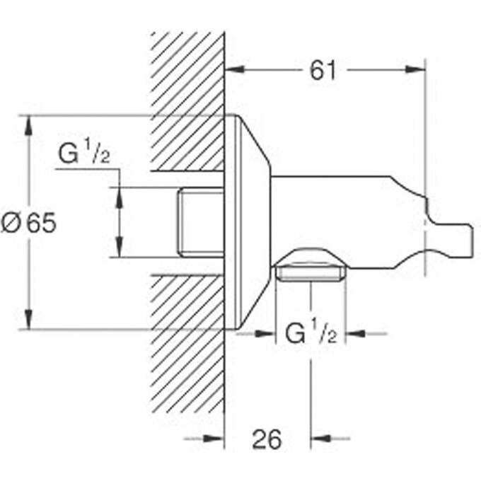 Держатель с подключением Grohe Sena 26333000, фото 2