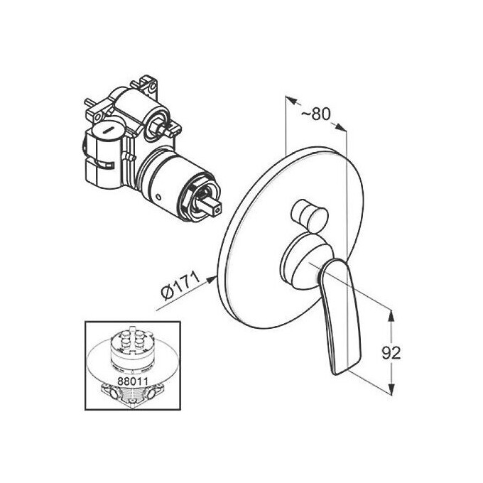 Змішувач прихованого монтажу Kludi Balance 526570575 (внутрішня частина в комплекті), фото , изображение 2