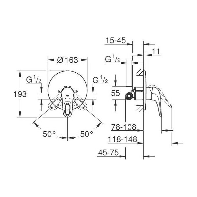 Смеситель для душа Grohe Eurostyle 33635003, фото 2