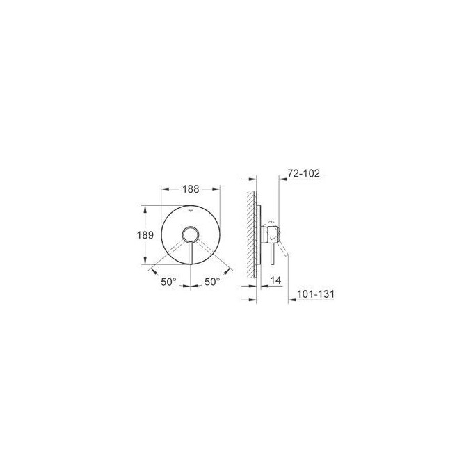 Внешняя часть смесителя Grohe Atrio 19463001, фото 2