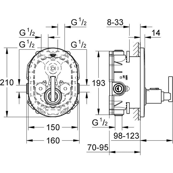 Центральний термостат Grohe Atrio Ypsilon 19396000, фото , изображение 2