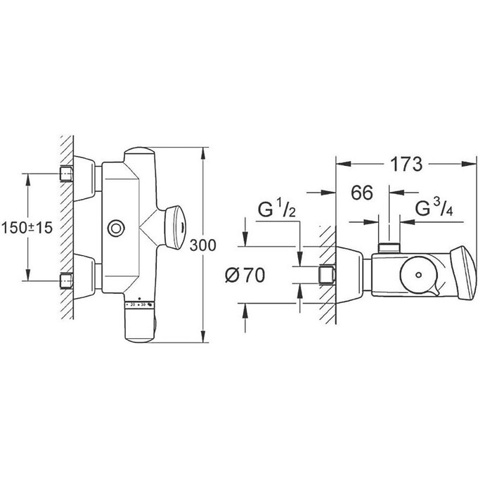 Термостат для душу Grohe Eurodisc 36244000, фото , изображение 2