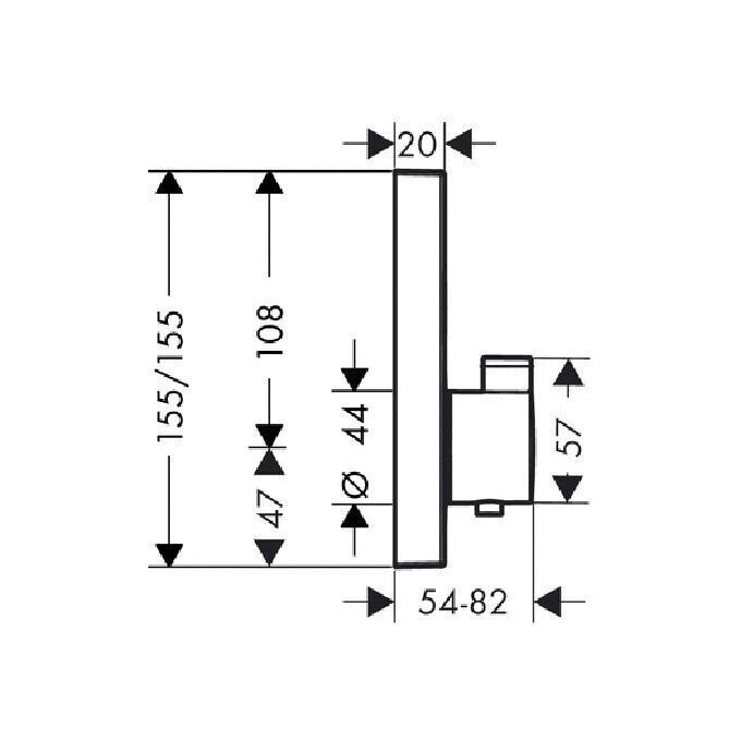 Центральный термостат Hansgrohe Select 15763000, Цвет производителя: хром, фото 4