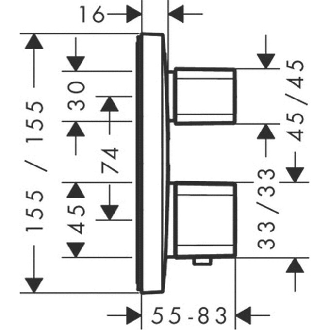 Внешняя часть Hansgrohe Ecostat 15707000, фото 2
