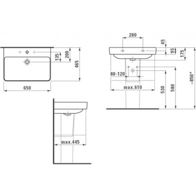 Раковина керамическая Laufen Pro S H8109640001041, фото 3