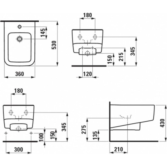 Підвісне біде Laufen Pro S H8309610003021, фото , изображение 4