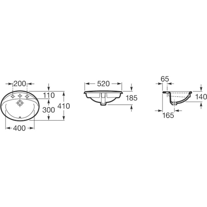 Керамический умывальник Roca A327866000, фото 2