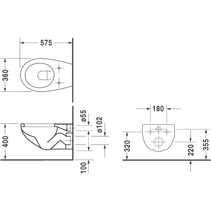 Унитаз без крышки Duravit Duraplus 2547090000, фото 2