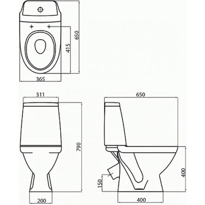 Напольный унитаз с косым выпуском Kolo Modo L39003000, фото 6