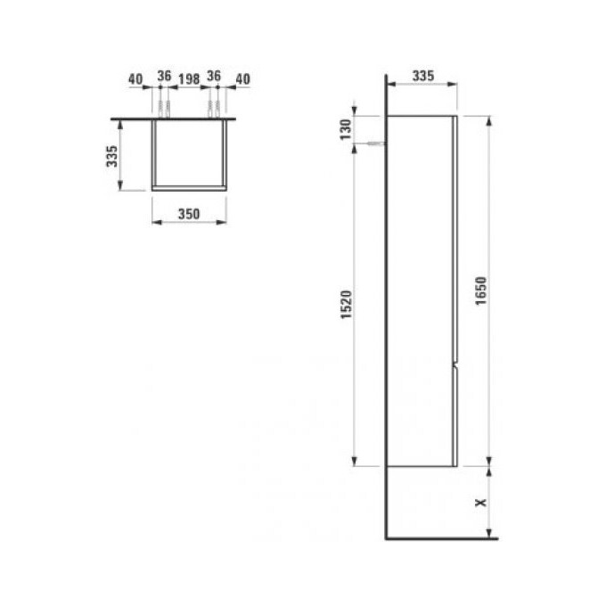 Підвісний пенал Laufen Pro S H4831210954231, фото , изображение 2