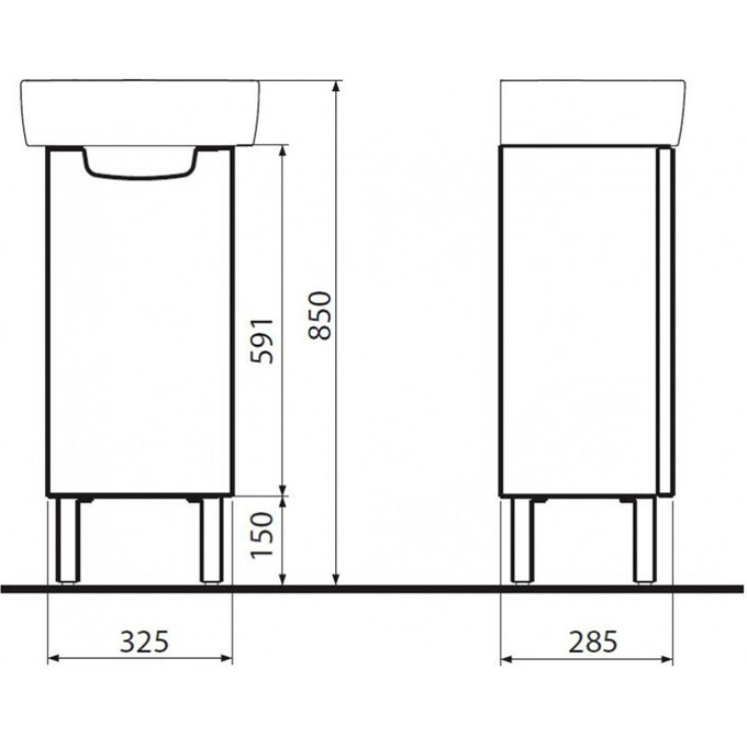 Тумба под раковину Kolo Rekord 89541000 (без раковины), фото 2