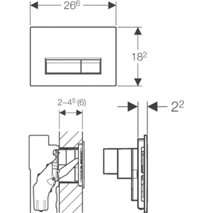 Кнопка смыва Geberit Sigma40 115.600.KR.1, фото 2