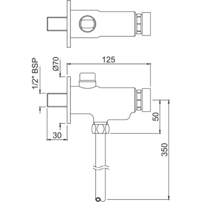 Смывной вентиль для писсуара Jaquar Pressmatic PRS-CHR-077, фото 2
