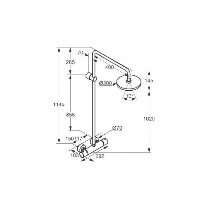 Термостатическая душевая система Kludi 660810500, фото 2