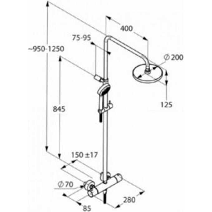 Термостатическая душевая система Kludi Logo Dual 680950500, фото 3
