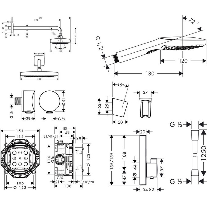 Душ Hansgrohe Raindance 27296000, фото 2