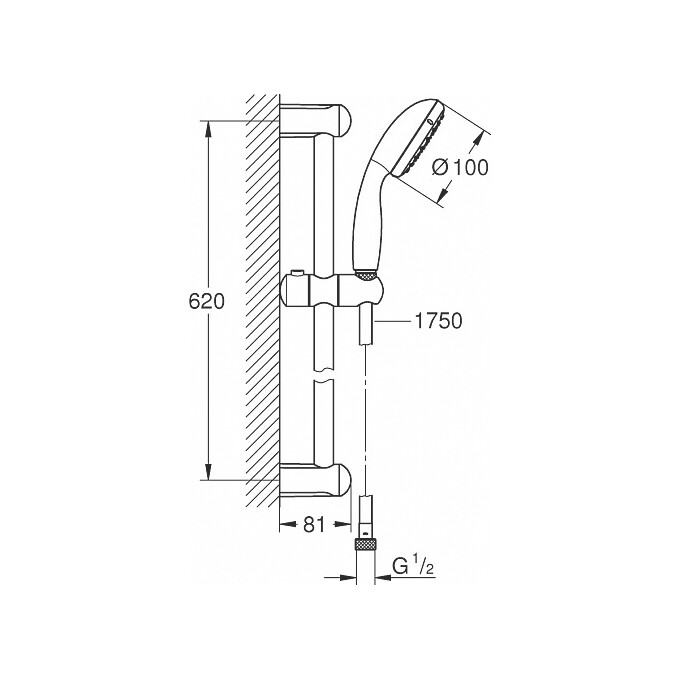 Душовий комплект Grohe Tempesta 27853001, фото , изображение 2