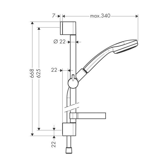 Душевой комплект Hansgrohe Croma 27717000, фото 6
