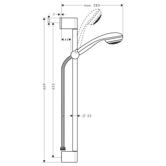 Душевой комплект Hansgrohe Crometta 27728000, фото 3