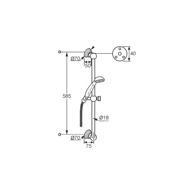 Душевой гарнитур Kludi Adlon 2710345 (золотой), фото 2
