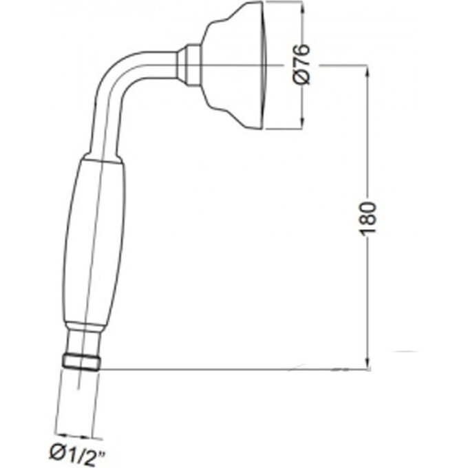 Ручной душ ретро Bugnatese Accessori RICCR19743 METAL, фото 2