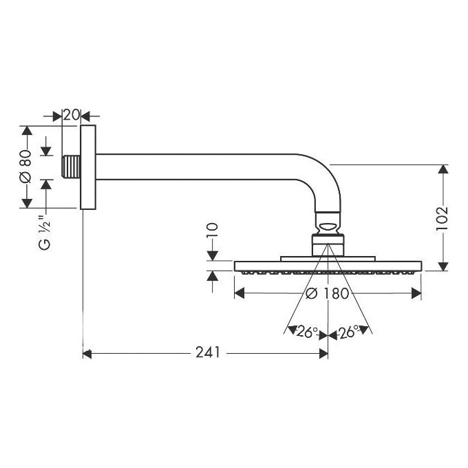 Верхний душ Hansgrohe Raindance 27474810, фото 2