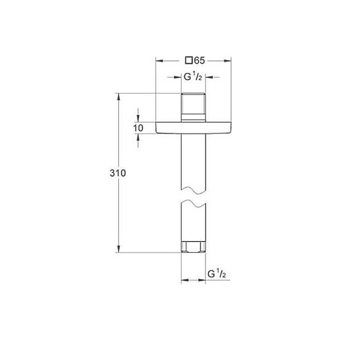 Кронштейн для верхнього душу Grohe Rainshower 27484000, фото , изображение 2