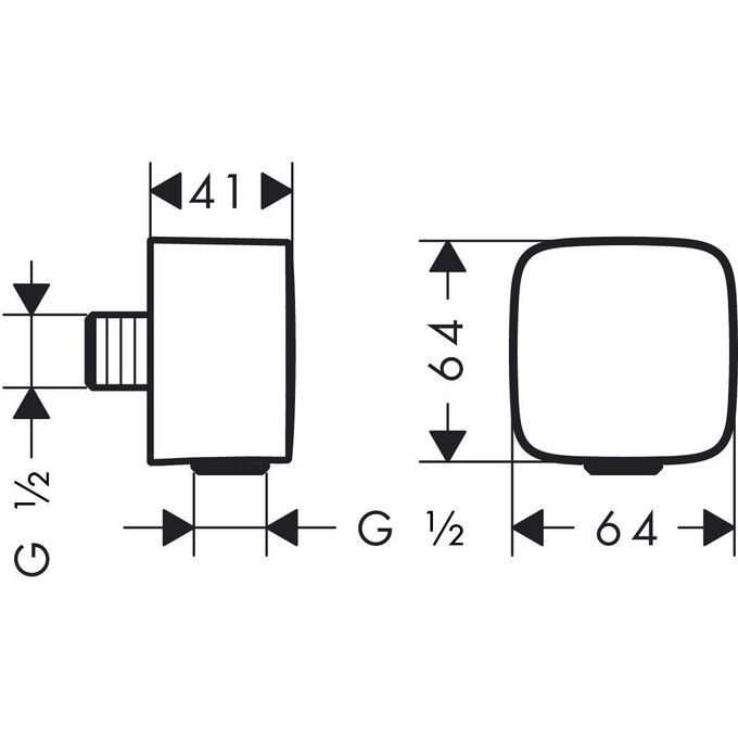 Подключение шланга Hansgrohe Fixfit 26457000, фото 2