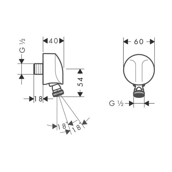 Подключение шланга Hansgrohe Fixfit E 27505000, фото 2