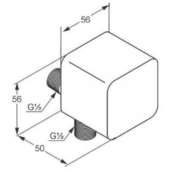 Подключение для душевого шланга Kludi A-Qa 655400500, фото 2