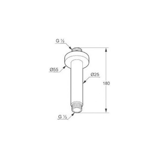 Кронштейн для верхнего душа Kludi A-Qa 665150500, фото 2