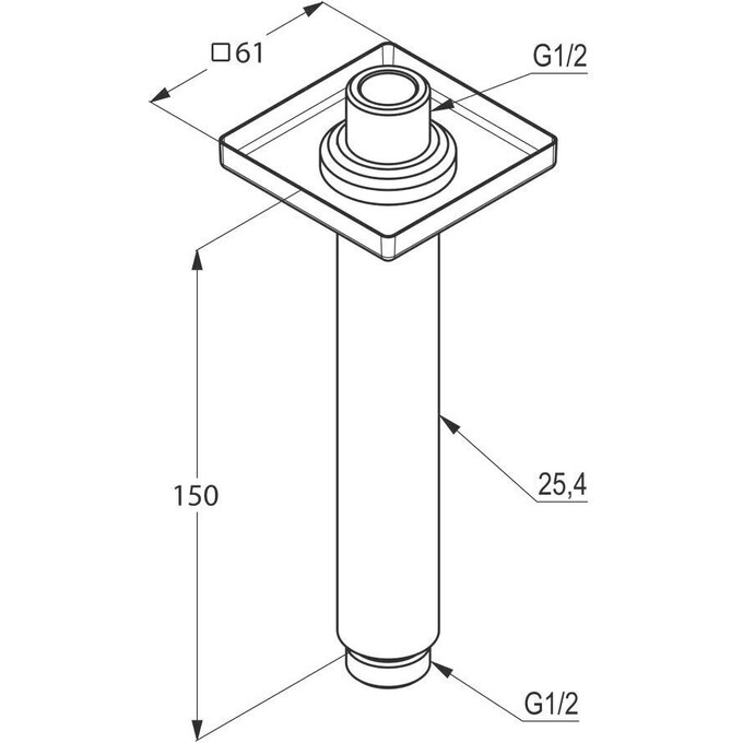 Кронштейн для верхнего душа Kludi A-Qa 665350500, фото 3