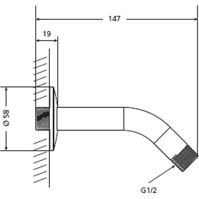 Настенный кронштейн Jika Rio H3661R00040041, фото 2