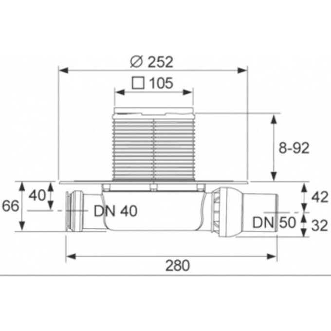 Трап пластиковий Tece 3601102, фото , изображение 2