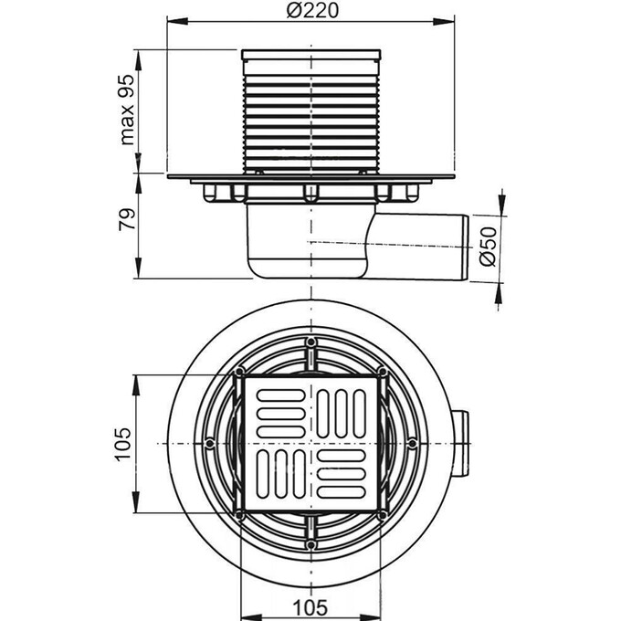 Трап із гідрозатвором smart Alcaplast APV2321, фото , изображение 2
