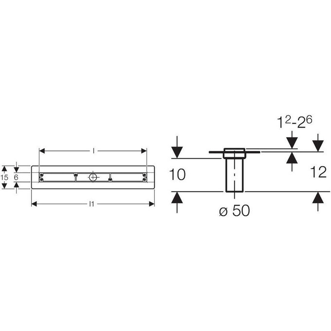 Дренажный канал Geberit 154.400.00.1, фото 2