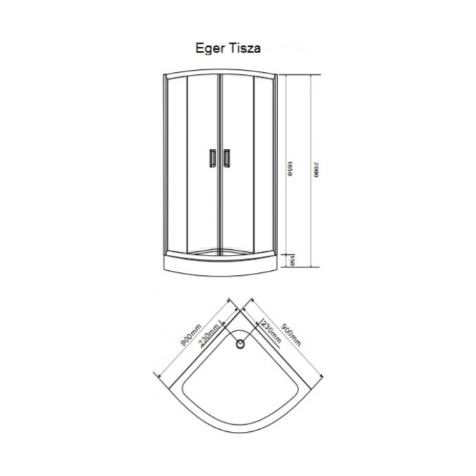 Кабинка угловая Eger Tisza 599-021, фото 2