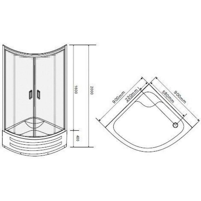 Угловая душевая кабина Eger Tisza 599-187, фото 2