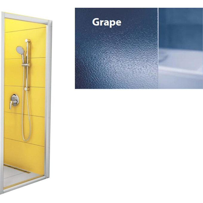 Душевая стенка Ravak Rapier 9RV40100ZG (80x190 см, стекло матовое, профиль белый), Доступные размеры: 80 x 190, Цвет производителя: белый, фото 