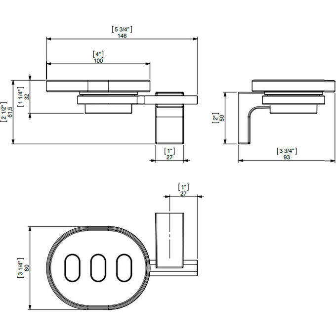 Мыльница настенная Sonia Eletech 114078, фото 2