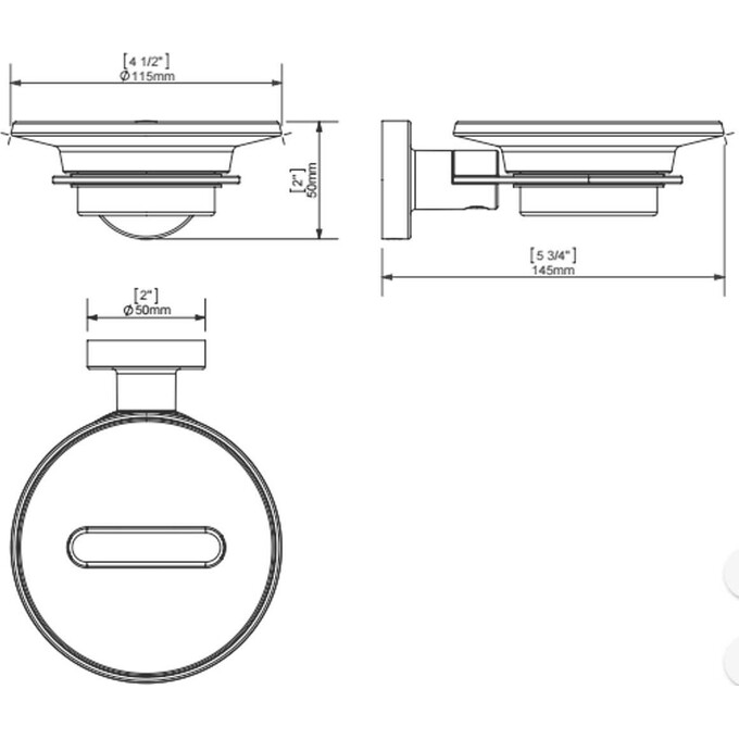Стеклянная мыльница Sonia Tecno Project Black 166268, фото 2