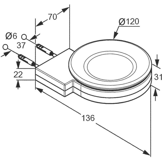 Мильниця Kludi A-Xes 4898505 (настінна), фото , изображение 3