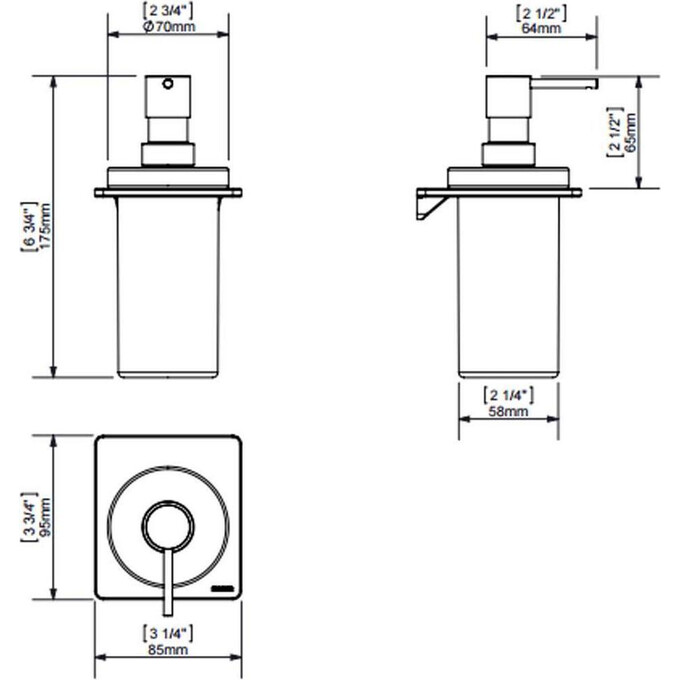 Дозатор в ванную Sonia S-Cube 166848, фото 2