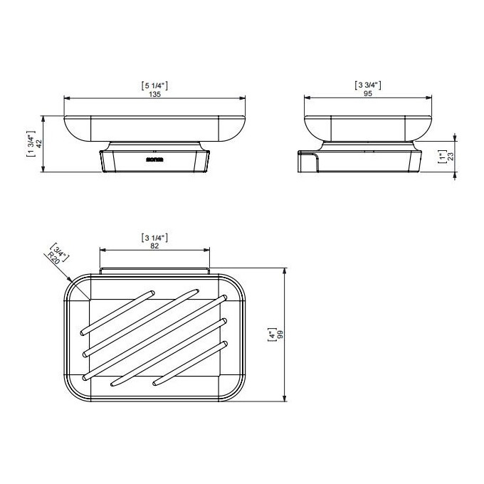 Мыльница подвесная Sonia S6 166459, фото 2