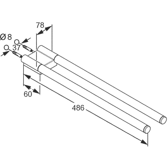 Рушникотримач подвійний Kludi A-Xes 4897705, фото , изображение 3