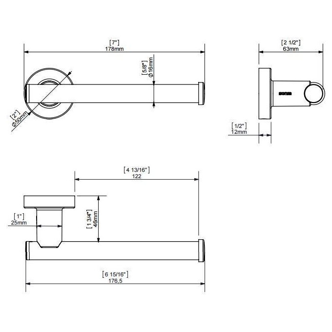 Держатель бумаги Sonia Tecno Project 116997, фото 2
