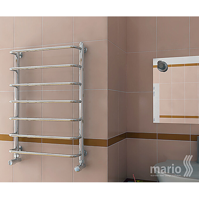 Водяна рушникосушарка Mario Стандарт HP 1.3.0203.01.P (4820111351343, 1100x530, хром/сатин/білий глянець/чорний матовий/золото/бронза), фото , изображение 5